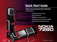 NOKIA 7280 Quick Start Guide opening panel